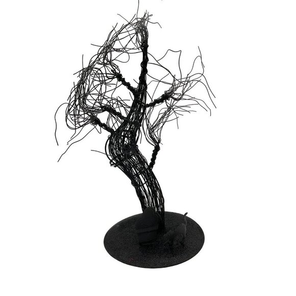 Halloween Bundle with Metal Wire Glitter Tree Diorama Pumpkin & Light Up Witch - Picture 2 of 12